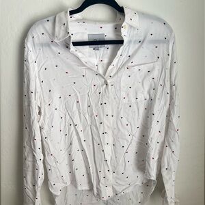 Rails White Shirt with Multicolor Heart Design